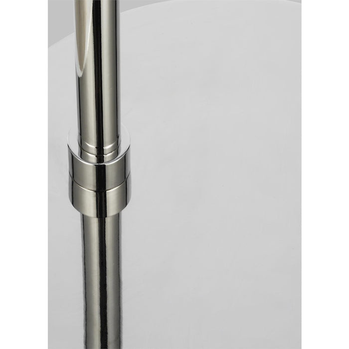 Visual Comfort Studio Hazel 1-Lt Task Floor Lamp, Nickel/Milk White