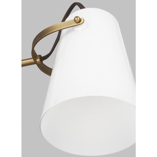 Visual Comfort Studio Hazel 1-Lt Floor Lamp, Time Worn Brass/Milk