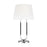 Visual Comfort Studio Katie 1-Lt Table Lamp, Pol Nickel/White Linen - LT1021PN1