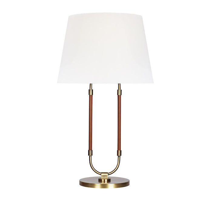 Visual Comfort Studio Katie 1-Lt Table Lamp, Time Worn BS/WH Linen - LT1021TWB1