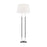 Visual Comfort Studio Katie 1-Lt Floor Lamp, Pol Nickel/White Linen - LT1031PN1