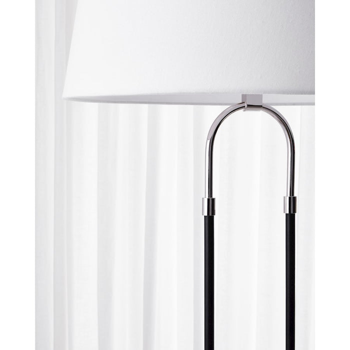 Visual Comfort Studio Katie 1-Lt Floor Lamp, Pol Nickel/White Linen