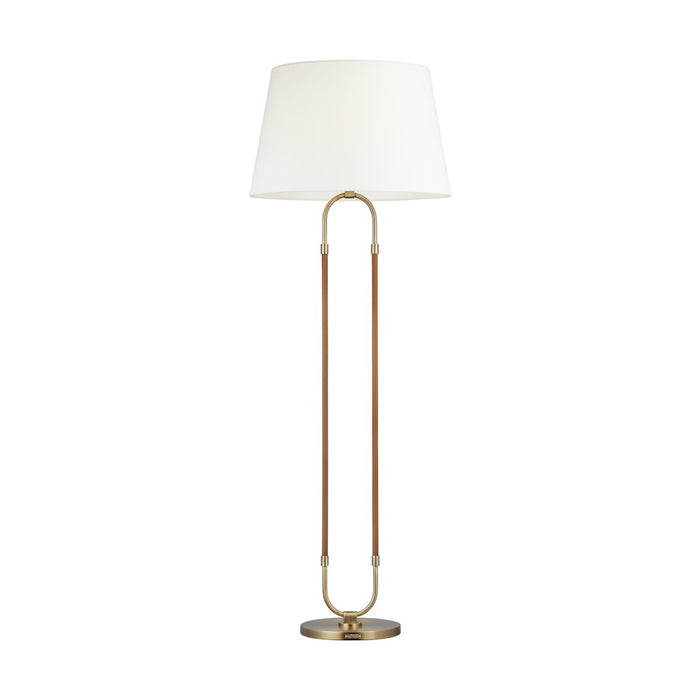 Visual Comfort Studio Katie 1-Lt Floor Lamp, Time Worn BS/WH Linen