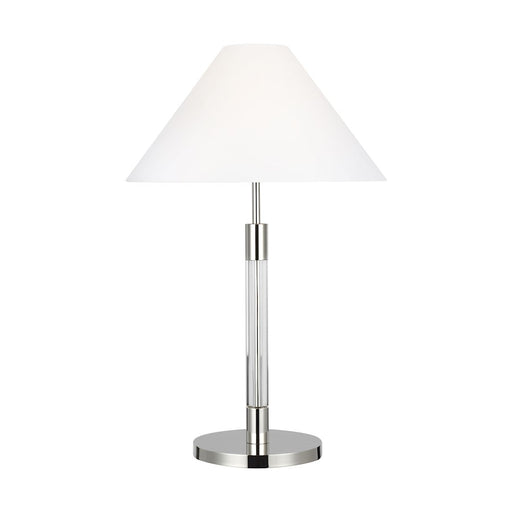 Visual Comfort Studio Robert 1-Lt Buffet Lamp, Pol Nickel/White - LT1041PN1