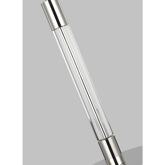 Visual Comfort Studio Robert 1-Lt Buffet Lamp, Pol Nickel/White