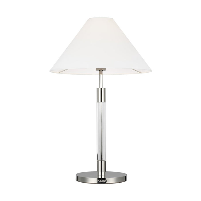 Visual Comfort Studio Robert 1-Lt Buffet Lamp, Pol Nickel/White