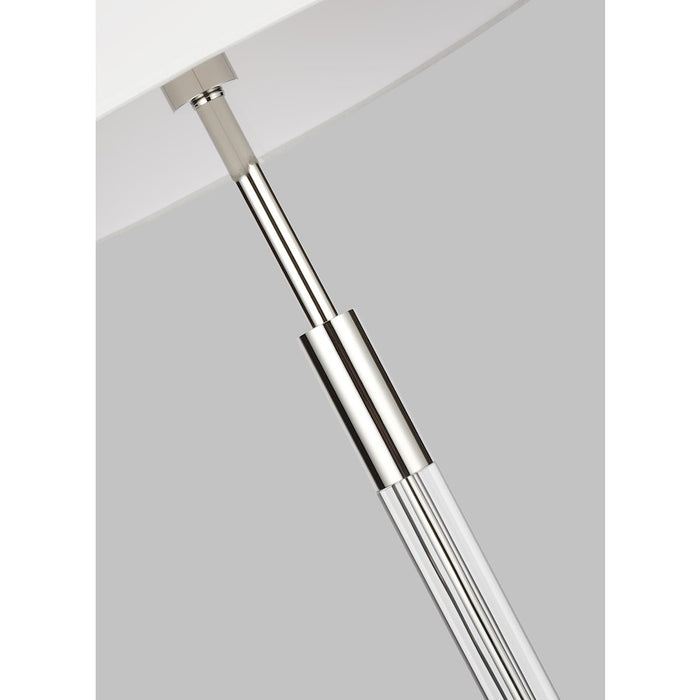 Visual Comfort Studio Robert 1-Lt Floor Lamp, Pol Nickel/White