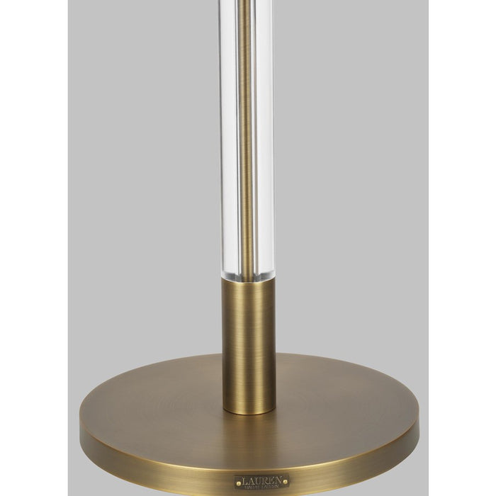 Visual Comfort Studio Robert 1-Lt Floor Lamp, Time Worn Brass/White