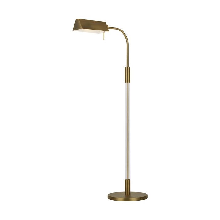 Visual Comfort Studio Robert 1 Light Floor Lamp, Brass/Brass