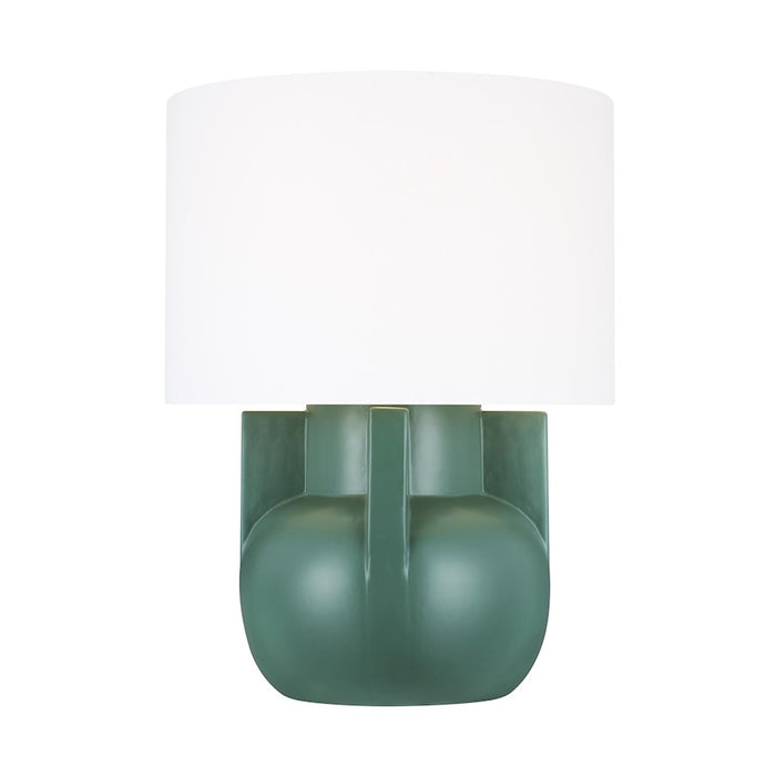 Visual Comfort Studio William 1 Light Wide Table Lamp, Green/White - LT1071GRC1