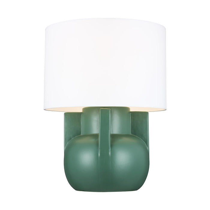 Visual Comfort Studio William 1 Light Wide Table Lamp, Green/White