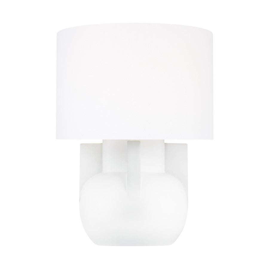 Visual Comfort Studio William 1 Light Wide Table Lamp, Ivory/White - LT1071IVC1