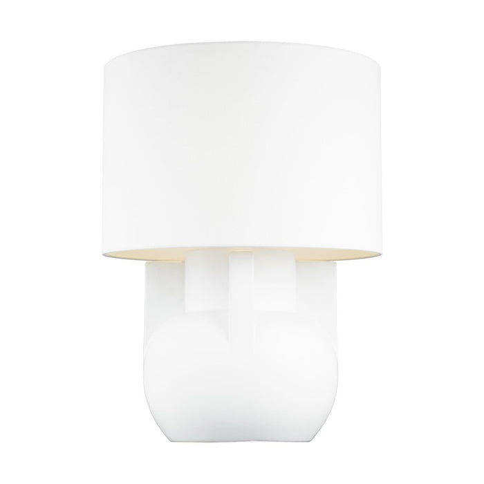 Visual Comfort Studio William 1 Light Wide Table Lamp, Ivory/White