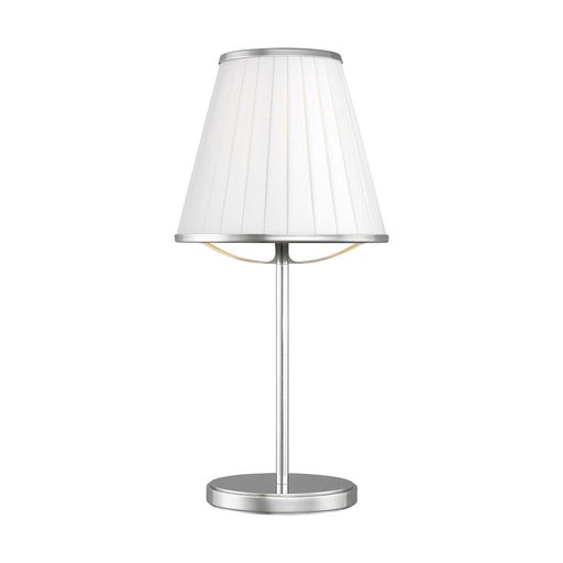 Visual Comfort Studio Esther 1-Lt Table Lamp, NK/WH Linen Pleated - LT1131PN1