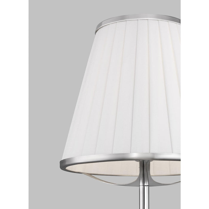 Visual Comfort Studio Esther 1-Lt Table Lamp, NK/WH Linen Pleated