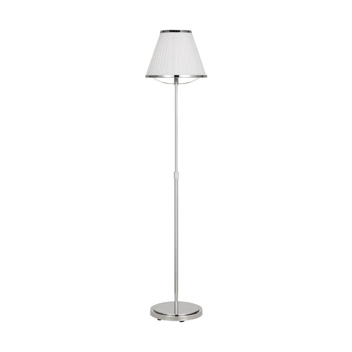 Visual Comfort Studio Esther 1-Lt Floor Lamp, NK/WH Linen Pleated - LT1141PN1