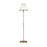 Visual Comfort Studio Esther 1-Lt Floor Lamp, Brass/White Pleated