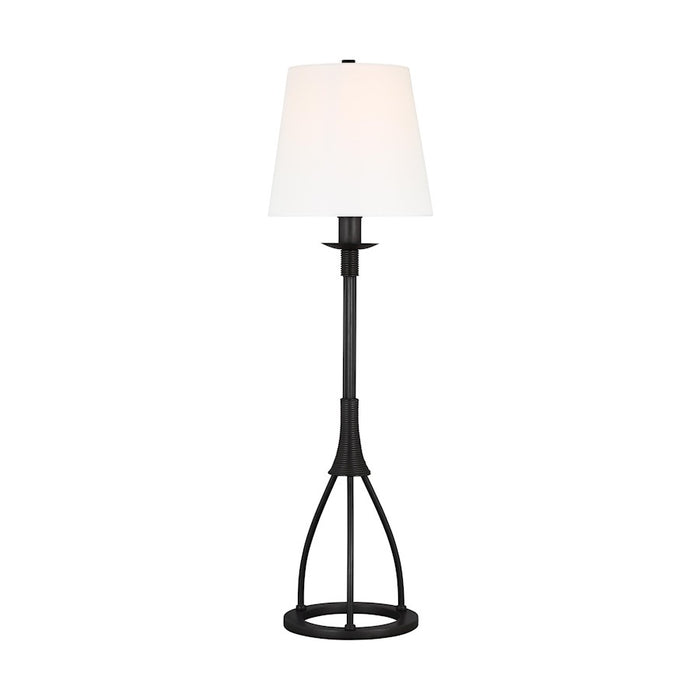 Visual Comfort Studio Sullivan 1 Light Buffet Lamp, Iron/White Linen - LT1171AI1