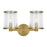 Visual Comfort Studio Reynolds 2Lt Bath Fixture, Time Worn Brass - LV1082TWB