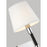 Visual Comfort Studio Katie 1-Lt Sconce, Pol Nickel/White Linen