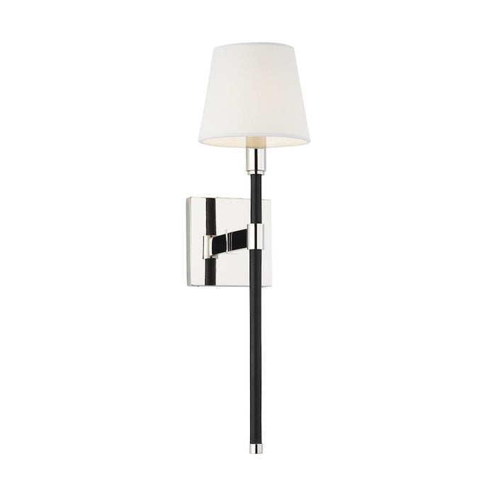 Visual Comfort Studio Katie 1-Lt Sconce, Pol Nickel/White Linen