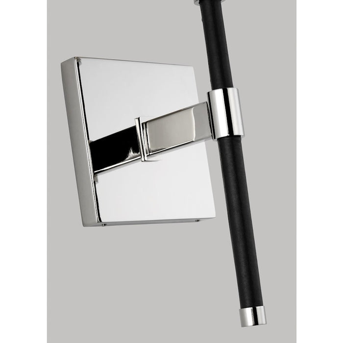 Visual Comfort Studio Katie 1-Lt Sconce, Pol Nickel/White Linen