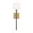 Visual Comfort Studio Katie 1-Lt Sconce, Time Worn Brass/White Linen - LW1011TWB