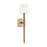 Visual Comfort Studio Katie 1-Lt Sconce, Time Worn Brass/White Linen