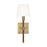 Visual Comfort Studio Katie 1-Lt Sconce, Time Worn Brass/White Linen