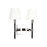 Visual Comfort Studio Katie 2-Lt Double Sconce, PN/White Linen