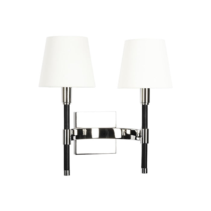 Visual Comfort Studio Katie 2-Lt Double Sconce, PN/White Linen