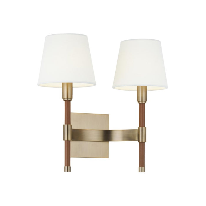 Visual Comfort Studio Katie 2-Lt Double Sconce, Time Worn BS/WH