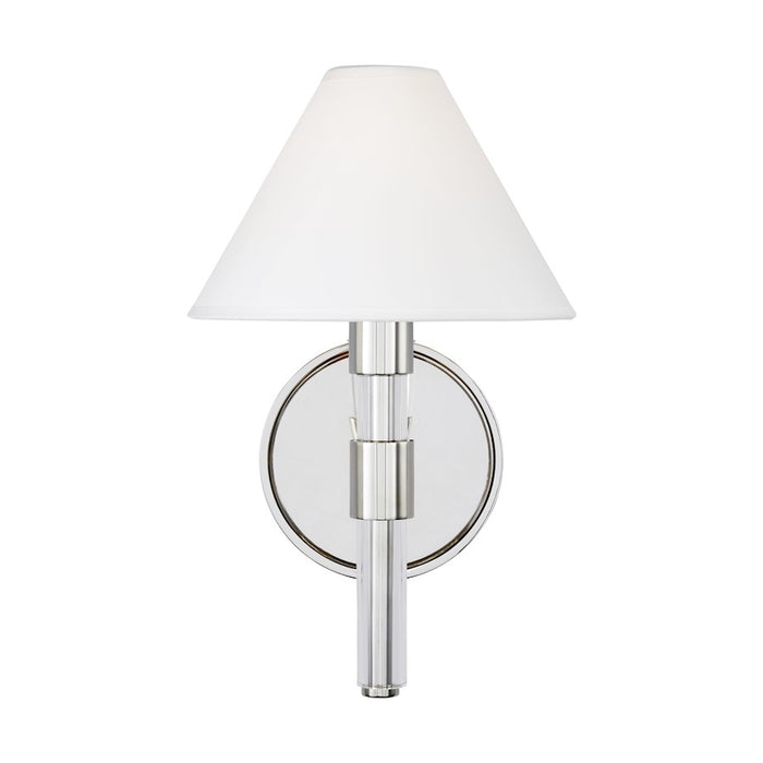 Visual Comfort Studio Robert 1 Light Sconce, Polished Nickel/White - LW1041PN