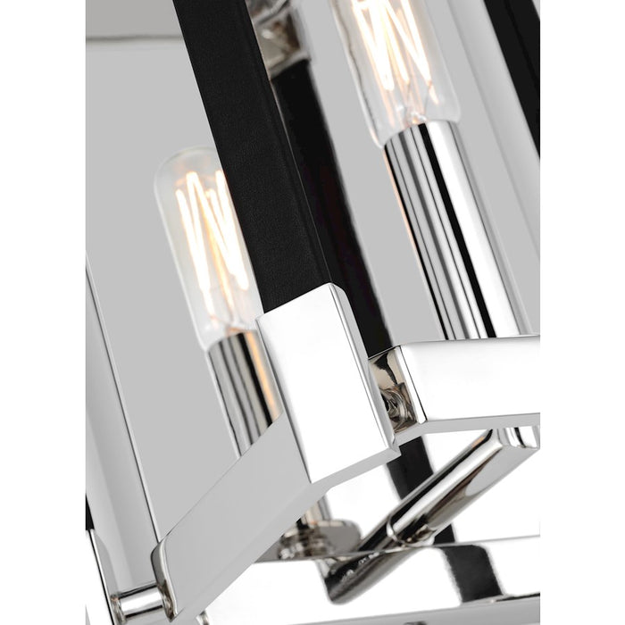 Visual Comfort Studio Hadley 1 Light Wall Sconce, Polished Nickel