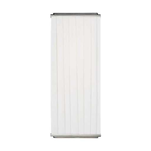 Visual Comfort Studio Esther 1-Lt Sconce, Nickel/White Linen Pleated - LW1071PN