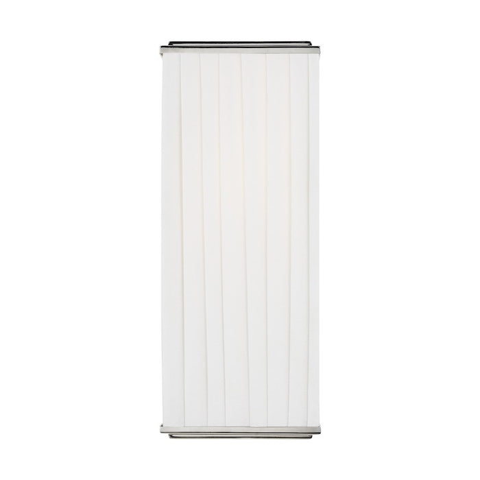 Visual Comfort Studio Esther 1-Lt Sconce, Nickel/White Linen Pleated - LW1071PN