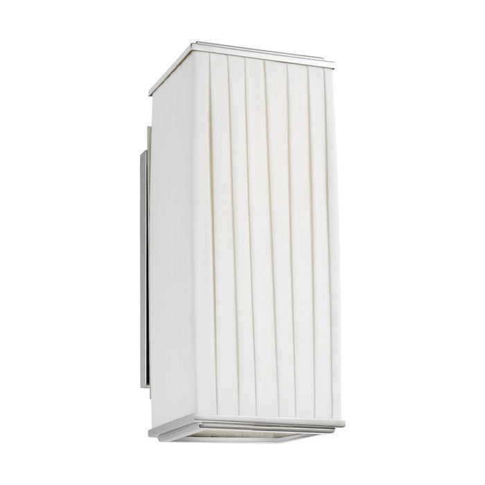 Visual Comfort Studio Esther 1-Lt Sconce, Nickel/White Linen Pleated