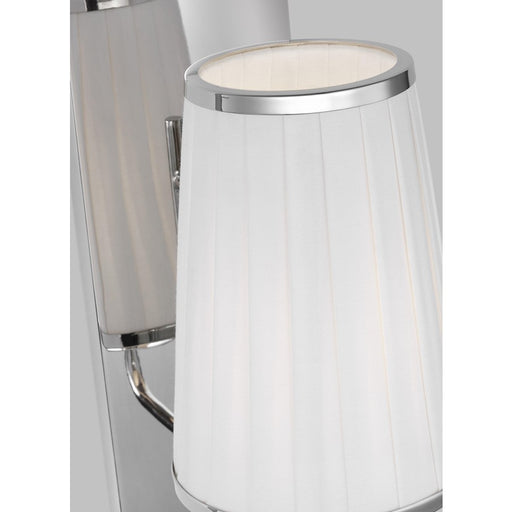 Visual Comfort Studio Esther 1-Lt Single Sconce, NK/WH Linen Pleated