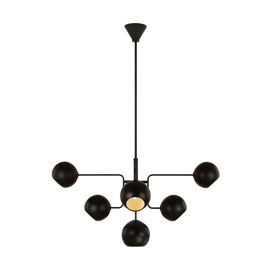 Visual Comfort Studio Chaumont 8 Light Medium Chandelier, Aged Iron - LXC1018AI