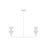 Visual Comfort Studio Cornet 2-Lt Med Linear Chandelier, Plaster - LXC1092CPST