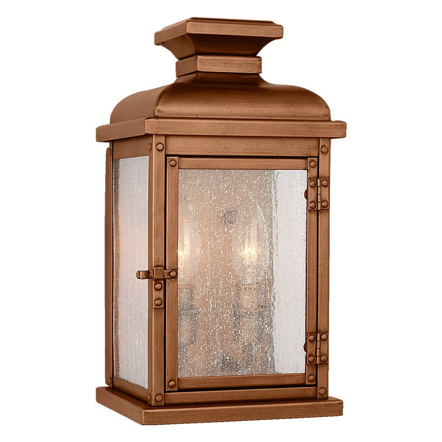 Visual Comfort Studio Pediment 2Lt Outdoor Wall Lantern, Cop/Seed - OL11100NCP