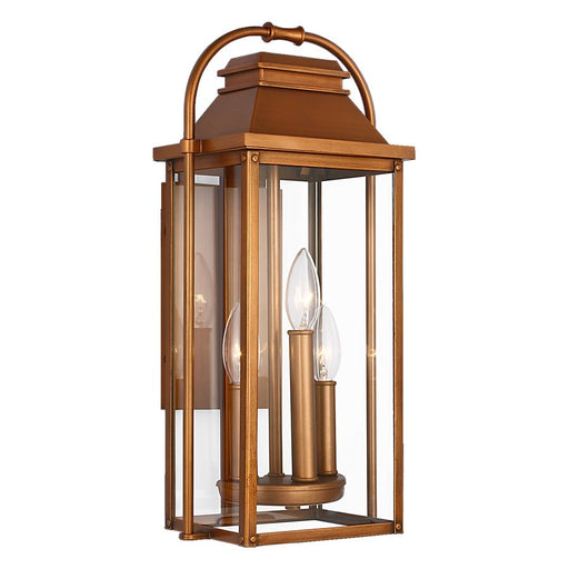 Visual Comfort Studio Wellsworth 3Lt Outdoor Lantern, Copper/Seed - OL13200NCP