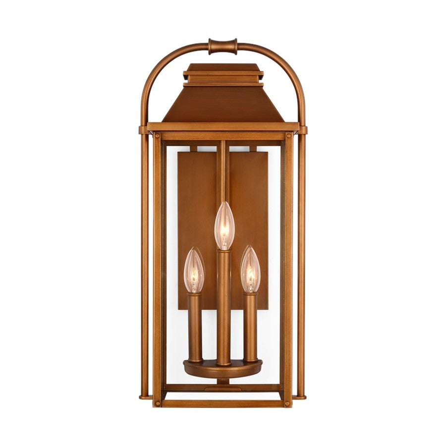 Visual Comfort Studio Wellsworth 3Lt 11" Outdoor Lantern, Cop/Seed - OL13201NCP