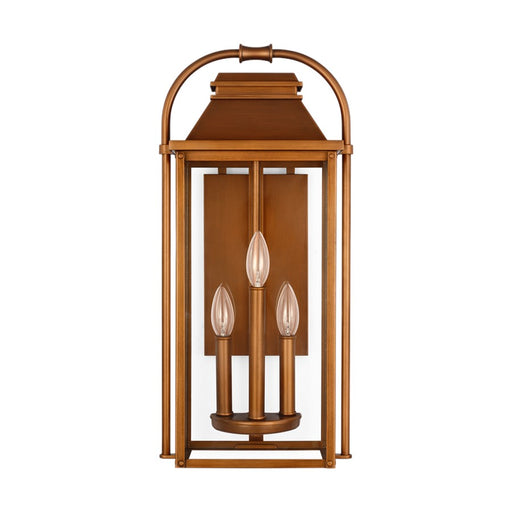 Visual Comfort Studio Wellsworth 3Lt 11" Outdoor Lantern, Cop/Seed