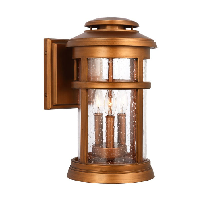Visual Comfort Studio Newport 3Lt Outdoor Wall Lantern, Copper/Seed