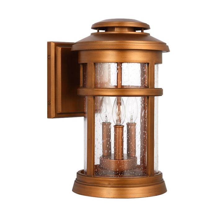 Visual Comfort Studio Newport 3Lt Outdoor Wall Lantern, Copper/Seed