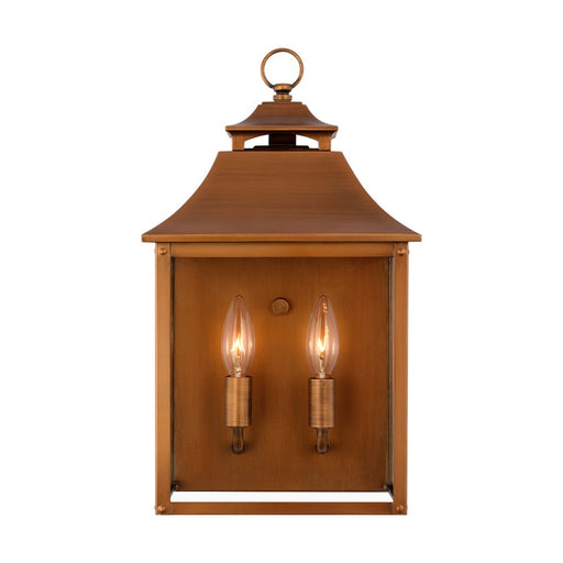 Visual Comfort Studio Galena 2Lt Outdoor Wall Lantern, Copper/Seed - OL14400NCP