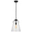 Generation Lighting Sean Lavin Loras 1-Lt Pendant, Black/Clear Seeded - P1459MBK