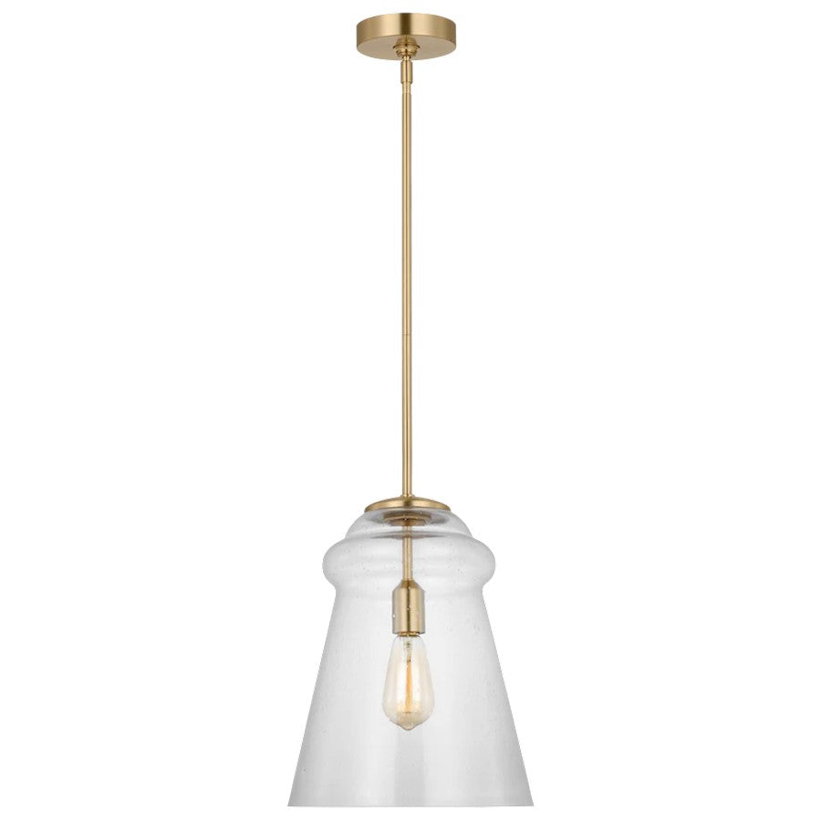 Generation Lighting Sean Lavin Loras 1-Lt Pendant, Brass/Clear Seeded - P1459SB