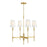 Visual Comfort Studio Beckham Classic 4-Lt Med Chandelier, BS/WH - TC1034BBS